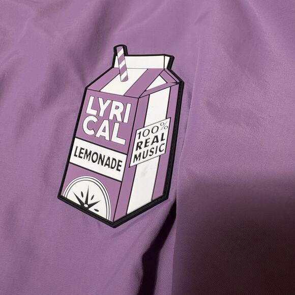 Lyrical Lemonade Purple Windbreaker Jacket Half Zip Pullover Size XXL Streetwear - Picture 9 of 15